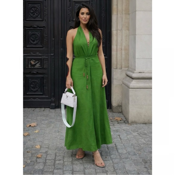 BLOGGERS FAVORITE Zara Vibrant Green Maxi Dress - Picture 7 of 15